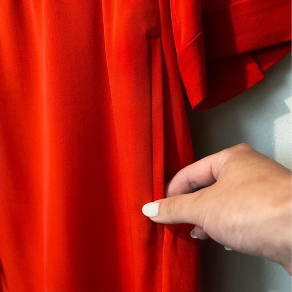 Aritzia Babaton Bennet Silk Red Dress - Picture 4 of 9